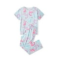 thumbnail image 1 of SWSMCLT Women's 2 Piece Pajama Set Short Sleeve Crew Neck Pajamas Pjs Soft Thin Fall Summer Comfy Loose Dinosaur Large, 1 of 1