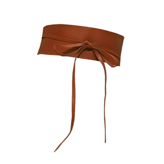 SWSMCLT Women's 2025 Adjustable Corset Belts Chunky Fall Old Fashioned Party Self Tie Belt Curvy Belt Date Brown X-Small-Large