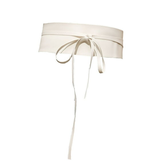 SWSMCLT Women's 2025 Adjustable Corset Belts Chunky Fall Old Fashioned Party Self Tie Belt Curvy Belt Date White X-Small-Large