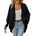 thumbnail image 1 of SWSMCLT Women's 2025 Baggy Cardigan Sweaters Autumn Date Knit Cardigan Sweater Batwing Sleeve Elegant Black Small, 1 of 5