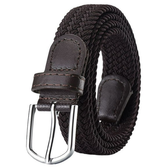 SWSMCLT Women's 2025 Belt Braided Belt Loops Holeless All Seasons D Ring Regular Fit Braided Belt Adjustable Belts Dark Coffee X-Small-Large