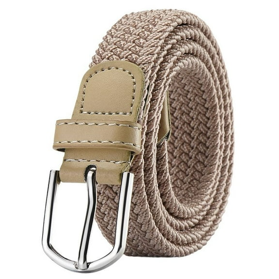 SWSMCLT Women's 2025 Belt Braided Belt Loops Holeless All Seasons D Ring Regular Fit Braided Belt Adjustable Belts Khaki X-Small-Large