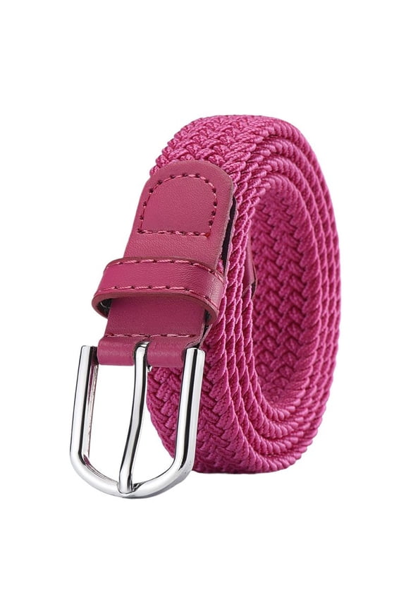 Women's 2025 Belt Braided Belt Loops Holeless All Seasons D Ring Regular Fit Braided Belt Adjustable Belts Rose X-Small-Large