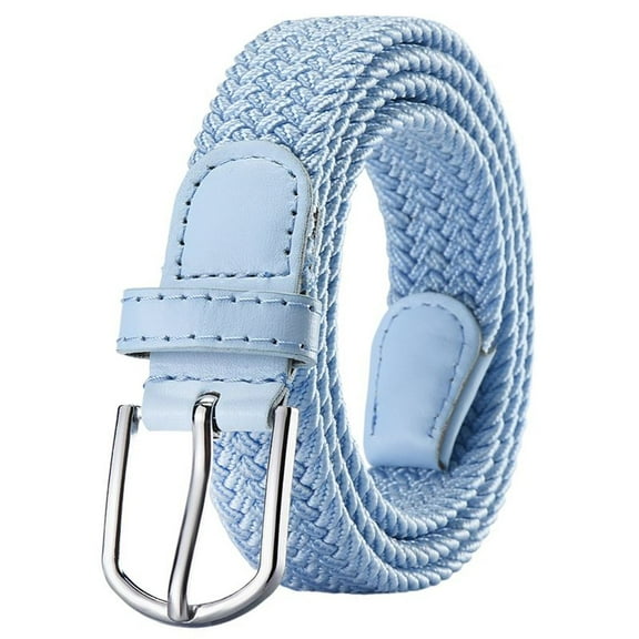 SWSMCLT Women's 2025 Belt Braided Belt Loops Holeless All Seasons D Ring Regular Fit Braided Belt Adjustable Belts Sky Blue X-Small-Large