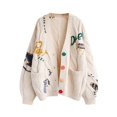 thumbnail image 1 of SWSMCLT Women's 2025 Cardigan Casual Cardigan Sweaters Comfy Home Cold Weather Cardigans Button Date Drop Shoulder Apricot X-Small-Large, 1 of 5
