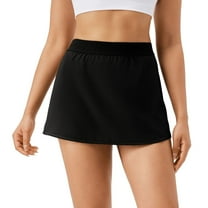 SWSMCLT Women's Active Scooter Boyleg Comfy Casual Classic Above Knee Length Chic Skort Aline Scooter Skirt Black 6