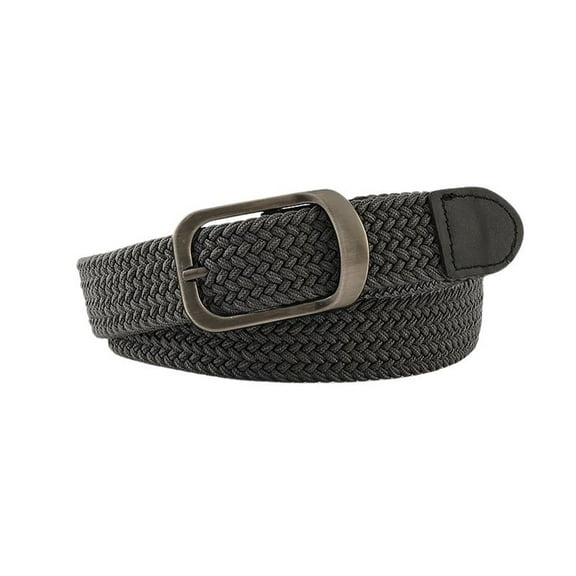 SWSMCLT Women's All Seasons Adjustable Belts Autumn Braided Belt Buckle Belt Casual Braided Holeless Chic Dark Grey X-Small-Large