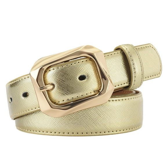 SWSMCLT Women's All Seasons Belt Buckle 2025 Heart Buckle Metal Summer Regular Fit Adjustable Autumn Belts Golden X-Small-Large