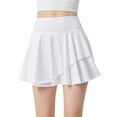 thumbnail image 1 of SWSMCLT Women's Athletic Skort Summer Yoga Fashion Spandex Elastic Waist Scooter Skirt High Waisted Scooter Cream 2-4, 1 of 5