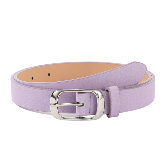 SWSMCLT Women's Autumn Adjustable Belts Brushed Belt Buckle 2025 Classic Medium All Seasons Faux Leather Summer Purple Large-X-Large