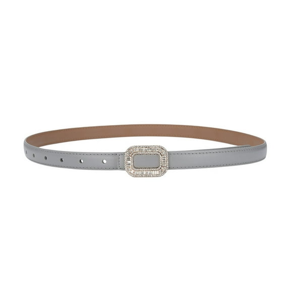 SWSMCLT Women's Autumn Belt 2025 Belt For Dress Faux Leather Medium Adjustable Belts Bling Classic Casual Grey X-Small-Large
