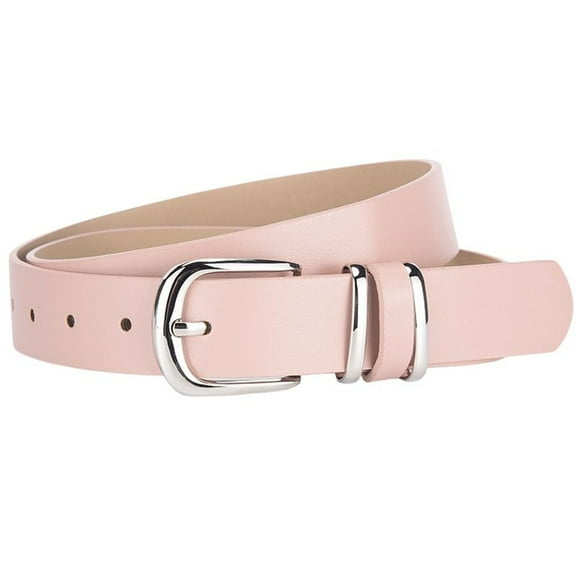 SWSMCLT Women's Autumn Belt 2025Casual Classic Faux Leather Party Buckle Adjustable Belts Groove Basic Pink X-Small-Large