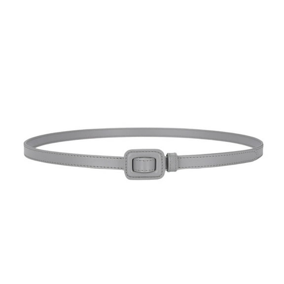 SWSMCLT Women's Autumn Belt All Seasons Leather Loops Casual Belt For Dress Adjustable Belts Buckle 2025 Genuine Grey X-Small-Large