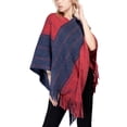 thumbnail image 1 of SWSMCLT Women's Autumn Cape 2025 Comfy Acrylic Baggy Knit Off The Shoulder Cold Weather Top Billowy Capelet Red One Size, 1 of 3