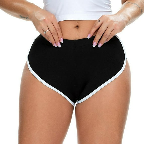 SWSMCLT Women's Autumn Shorts Athletic Cheeky Jogger Jogging Short Yoga Shorts Yoga Pants Breathable Comfy Black 14