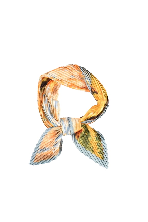 Women's Bandana Square Head Scarves Satin Fall Spring Lightweight Scarf Summer Hair Head Wrap Scarves Thin Soft Yellow One Size