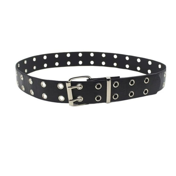 SWSMCLT Women's Basic Belt Biker Adjustable Belts Medium Groove Belt Buckle 2025 Cool Rapper Double Gromment Style7 X-Small-Large