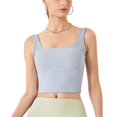 thumbnail image 1 of SWSMCLT Women's Basic Tank Top Chic Curvy Exercise Comfy Pull On Slimming Soft Autumn Vest Backless Sleeveless Top Grey X-Small, 1 of 5