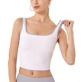 thumbnail image 1 of SWSMCLT Women's Basic Tank Top Chic Curvy Exercise Comfy Pull On Slimming Soft Autumn Vest Backless Sleeveless Top Pink Medium, 1 of 5