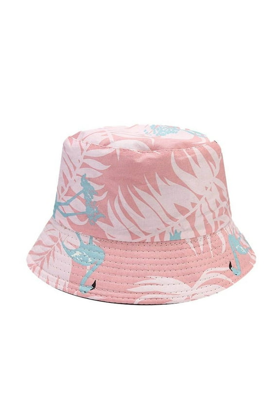 Women's Beach Bucket Hat Reversible Fun Travel Vacation Bowl Hat Hawaiian Hat Tropical Colorful Palm Tree UV Protection Foldable Cotton Style8 One Size