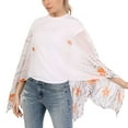 thumbnail image 1 of SWSMCLT Women's Beach Shawl Top Off The Shoulder Thin Lightweight Travel Scarf Chiffon Summer Swing Orange One Size, 1 of 5