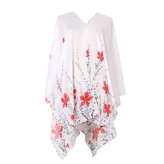 SWSMCLT Women's Beach Shawl Top Off The Shoulder Thin Lightweight Travel Scarf Chiffon Summer Swing Red One Size