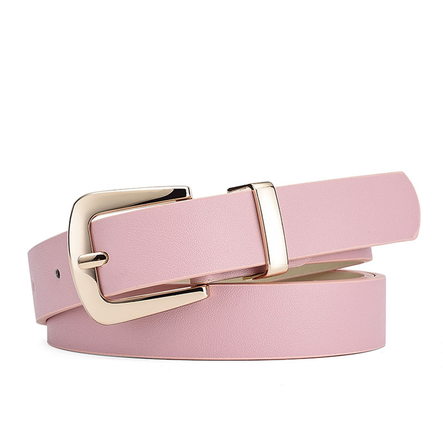 Elegant Pink Leather Belt Buy Ladies Skinny Pink Leather Belt For Dress 1.5 Cm main image 4