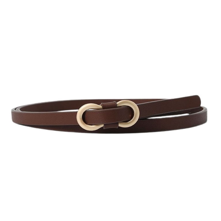Skinny Waist Belts Women for Dresses Faux Leather JASGOOD 5 Pack Women Skinny Faux Leather Leopard Jeans Belt  main image 2