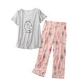 thumbnail image 1 of SWSMCLT Women's Billowy Loungewear Capri Pajama Set Cute Pajama Set Breathable Elastic Calf Length Chic Patterned4 3X-Large, 1 of 5