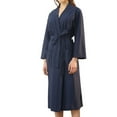 thumbnail image 1 of SWSMCLT Women's Billowy Waffle Bathrobe Comfy Home Belted Chic Fall Sleeping Long Sleeve Nightwear Calf Length Bath Robe Navy XX-Large-3X-Large, 1 of 3