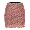 thumbnail image 1 of SWSMCLT Women's Bodycon Skirt Mini Summer Fashion Elastic Waist Mini Vintage Elastic Mid Rise Mid Thigh Pink 4-6, 1 of 1