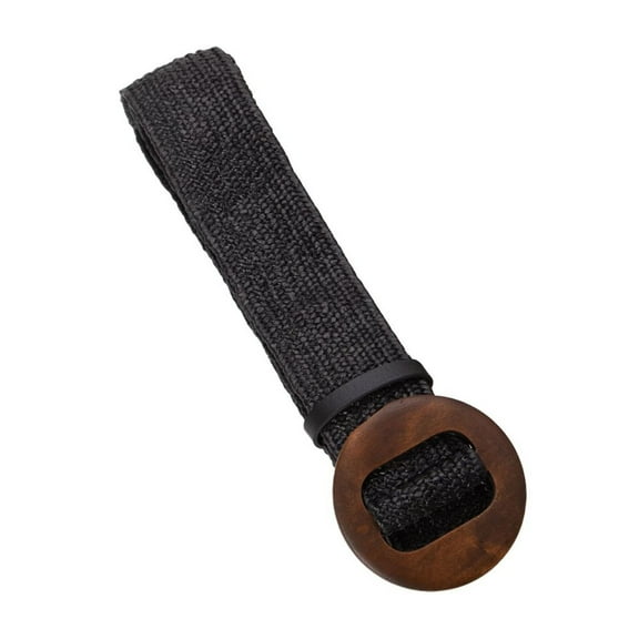 SWSMCLT Women's Bohemian Belt For Dress Raffia Summer Old Fashioned Braid Belt Casual Braided Autumn Black X-Small-Large
