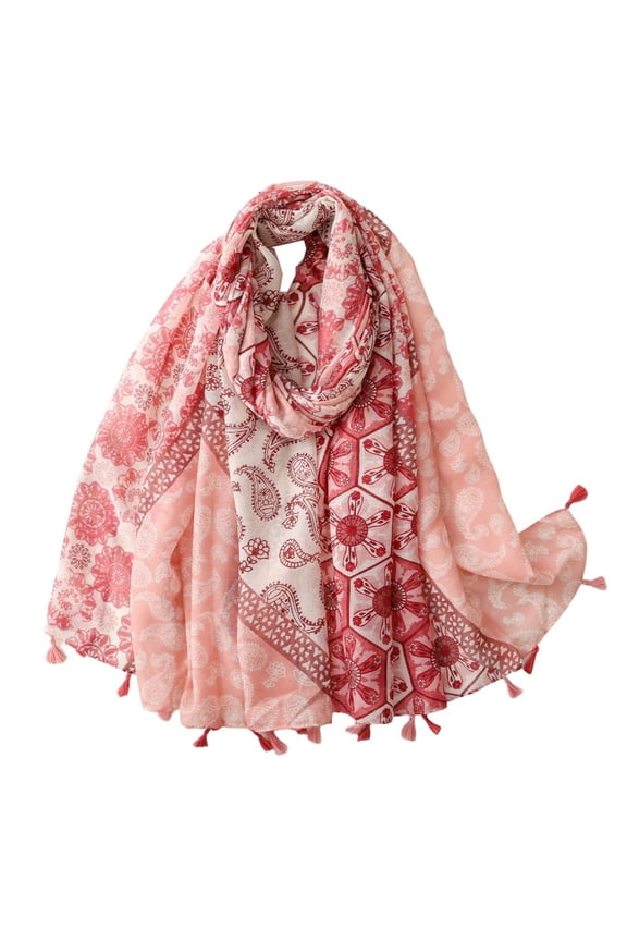 Women's Boho Cape Pashmina Shawl Scarf Lightweight Fall Fringe Breathable Party Casual Fashion Scarves Style106 One Size