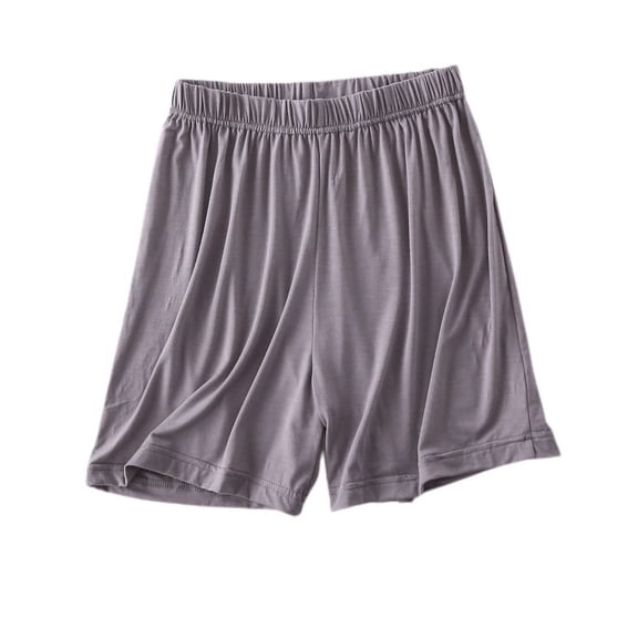 SWSMCLT Women's Boyshort Pajama Pants Casual Medium Waist Pull On Pajamas Nightwear Cool Home Fall Elastic Dark Grey X-Small