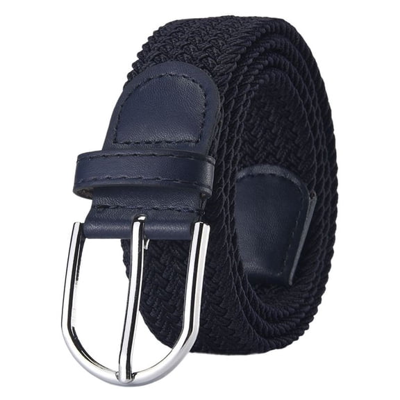 SWSMCLT Women's Braided Adjustable Belts Casual Holiday Braid Belt Buckle Autumn Date D Ring Holeless Blue X-Small-Large