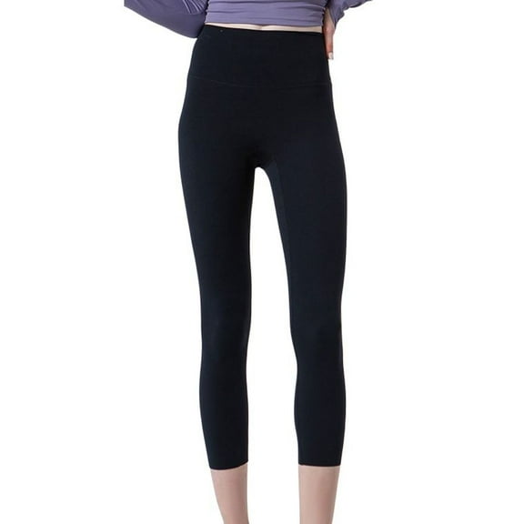 SWSMCLT Women's Breathable Capri Pants Capri Crop Active Elasthane Empire Waist Cropped Calf Length Casual Pants Black X-Small