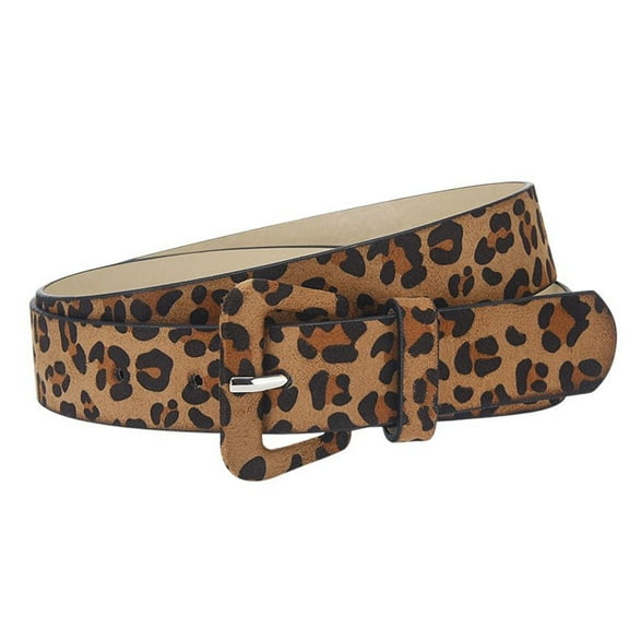 SWSMCLT Women's Buckle Belt For Dress Basic Medium Faux Leather Spring Adjustable Belts Fashion Belt Casual Leopard X-Small-Large