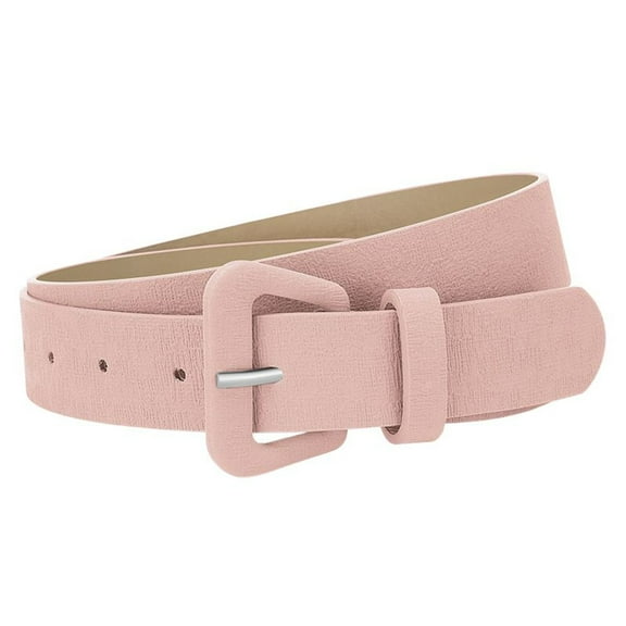 SWSMCLT Women's Buckle Belt For Dress Basic Medium Faux Leather Spring Adjustable Belts Fashion Belt Casual Pink X-Small-Large