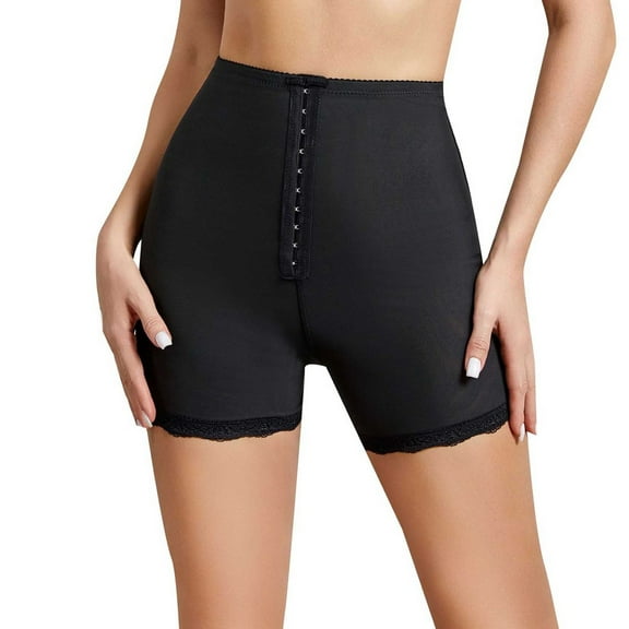 SWSMCLT Women's Butt Lifting Shaper Underwear Slimming Lace High Waisted Butt Lifter Shapewear Shorts Tummy Control Firm Compression Body Shaper Black XX-Large