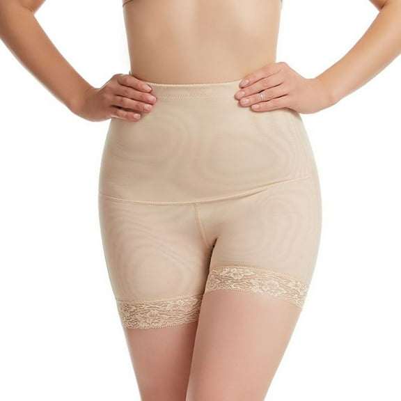 SWSMCLT Women's Butt Lifting Shapewear Shorts Firm Sheer Wedding Breathable Mid Thigh Body Shaper Tight Shapewear Nude Medium
