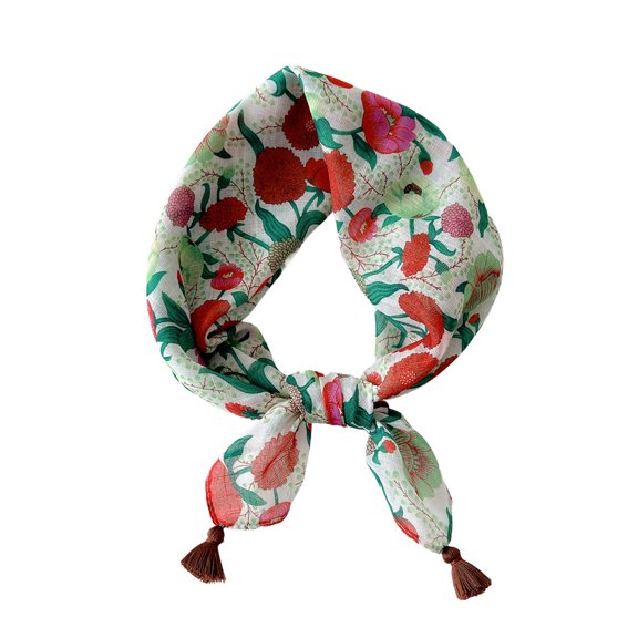 SWSMCLT Women's Casual Hair Scarf Chic Bandana Cute Summer Tulle Fringe Breathable Headscarf Spring Soft Fall Thin Style1 One Size