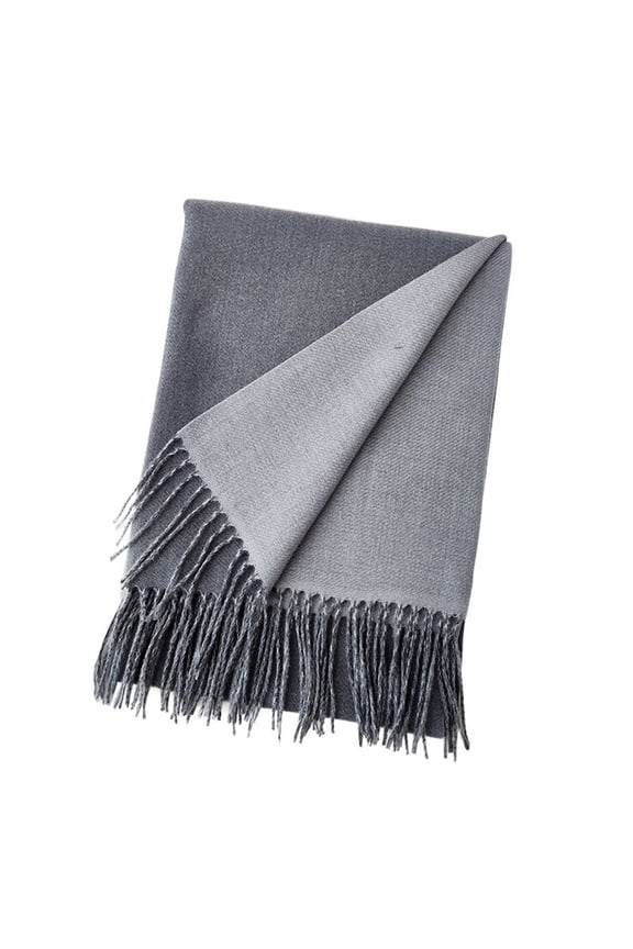 Women's Casual Scarves Chic Fringe Cute Comfy Fall Soft Spring Winter Billowy Muffler Brushed Scarf Light Grey One Size