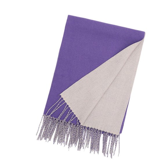 SWSMCLT Women's Casual Scarves Chic Fringe Cute Comfy Fall Soft Spring Winter Billowy Muffler Brushed Scarf Purple One Size