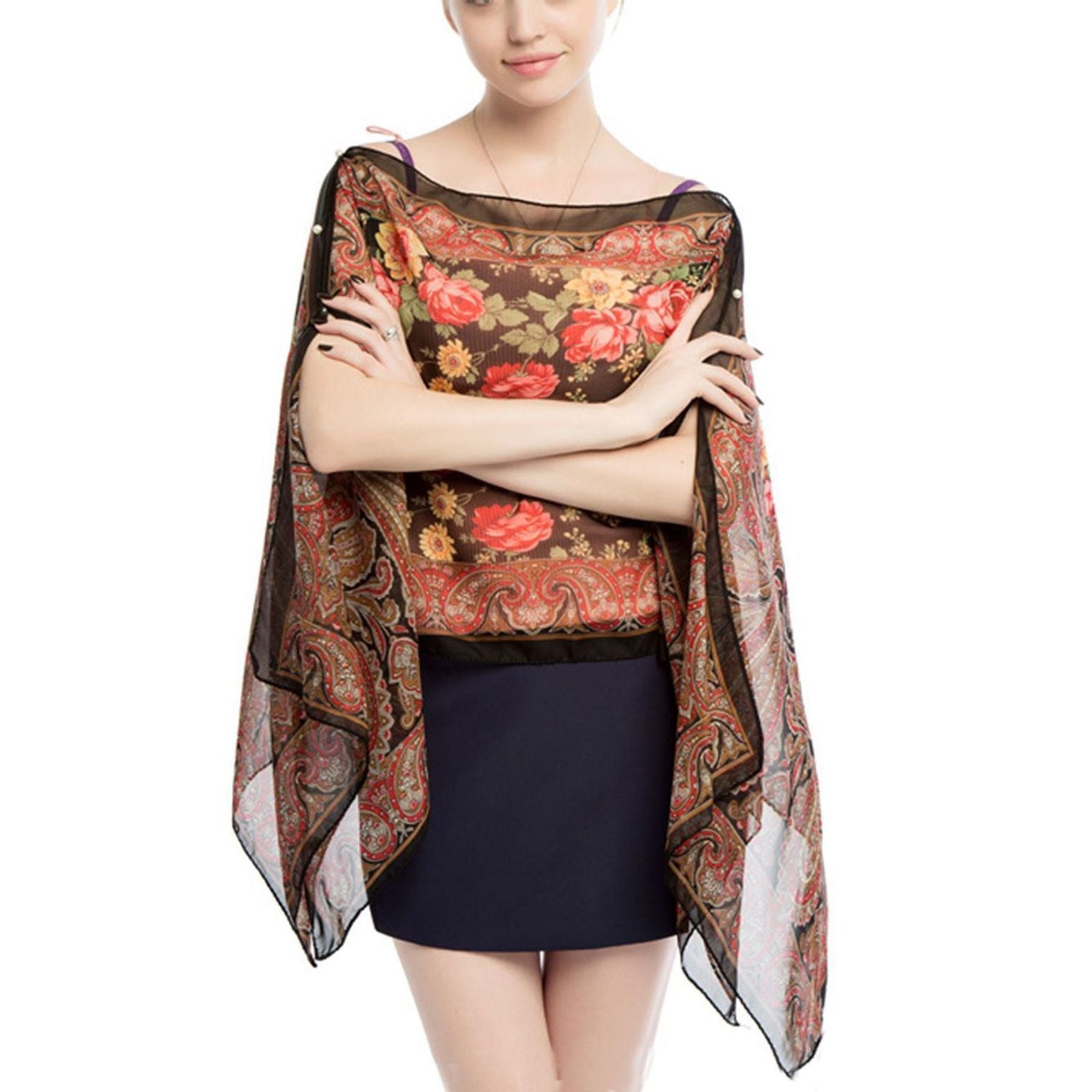 SWSMCLT Women's Sheer Scarf Fall Shawl Casual Head Scarf