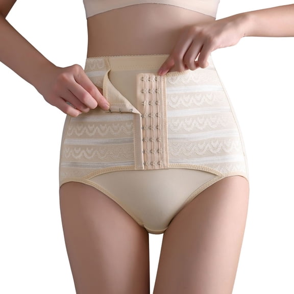 SWSMCLT Women's Classic Body Shaper Basic Panties Fall Body Shaper Brief Cocktail Butt Lifting Curvy Elastic Band Nude Large