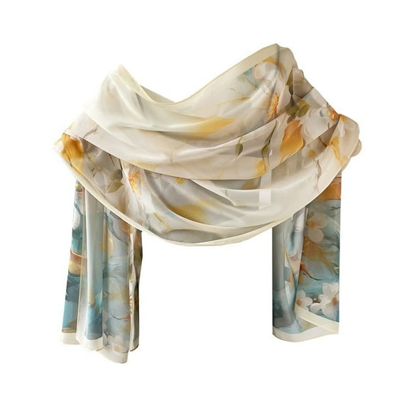 SWSMCLT Women's Convertible Pashmina Shawl Holiday Chiffon Fashion Pashmina Shawl Cool Muffler Fall Elegant Style3 One Size