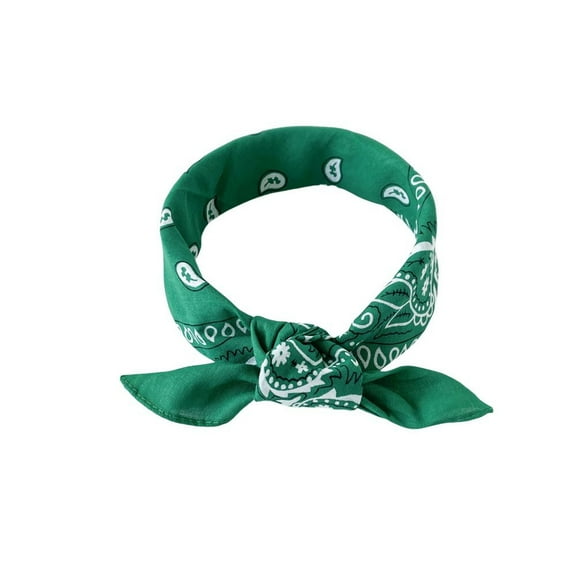 SWSMCLT Women's Cool Rapper Bandana Casual Fashion Regular Fit Summer Thin Hair Scarf Cotton Durags Fall Green One Size