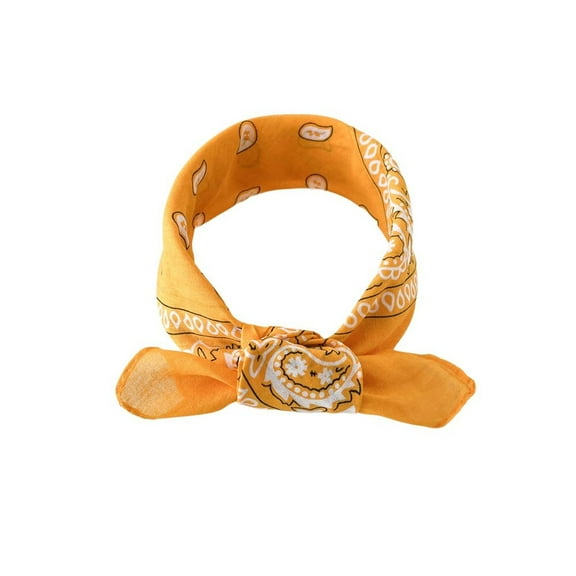 SWSMCLT Women's Cool Rapper Bandana Casual Fashion Regular Fit Summer Thin Hair Scarf Cotton Durags Fall Orange One Size