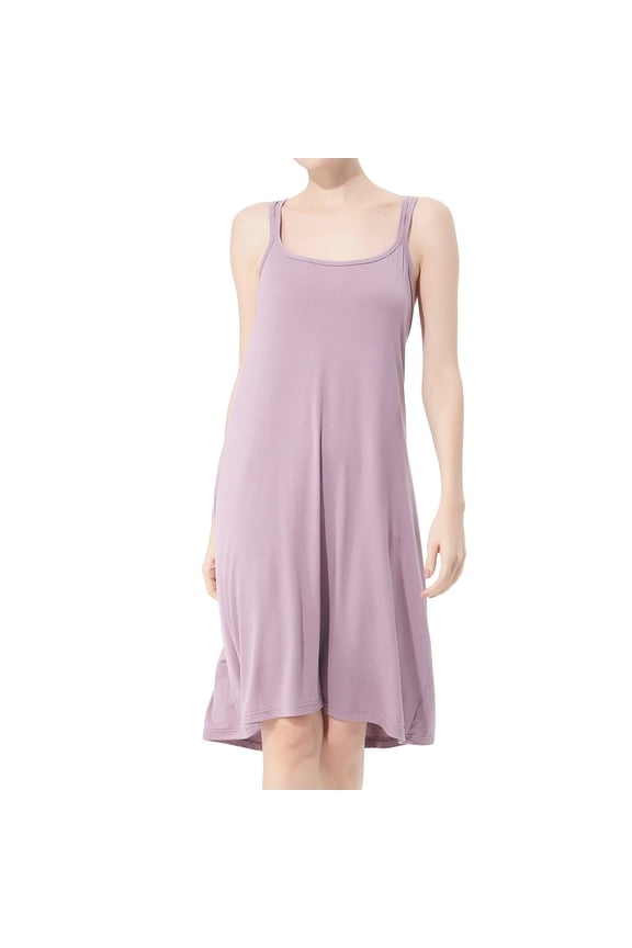 Women's Cotton Nightgown Plus Size Night Dress Cami Sleeveless Summer Sleep Dress Night Pajama Sleep Lounge Soft Comfy Camisole Pruple 5X