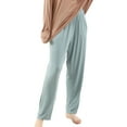 thumbnail image 1 of SWSMCLT Women's Cotton Pj Pants Pajama Bottoms Sleeping Fall Nightwear Winter Loungewear Soft Long Lightweight Spring Pocket Light Blue X-Large, 1 of 5